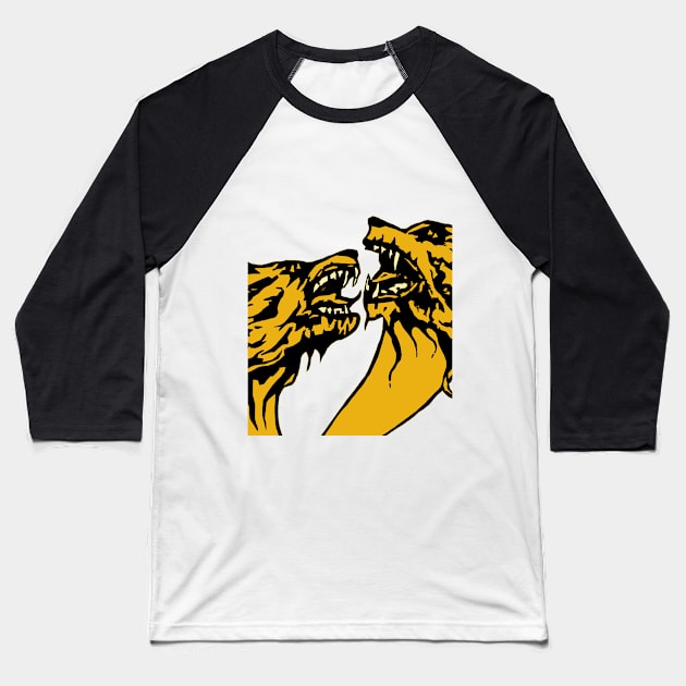 Two Wolves Baseball T-Shirt by syans_ashes